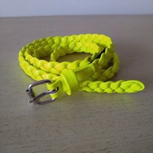 H&M Neon Yellow Skinny Belt